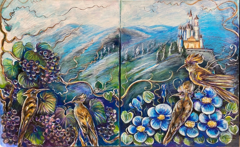 Blue distances by artist Anastasia Shimanskaya